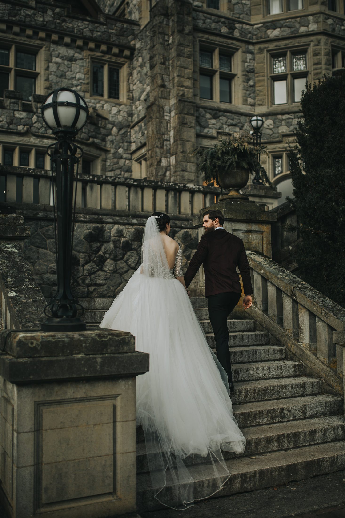 A fall-inspired editorial shoot at Hatley Castle, Victoria, BC