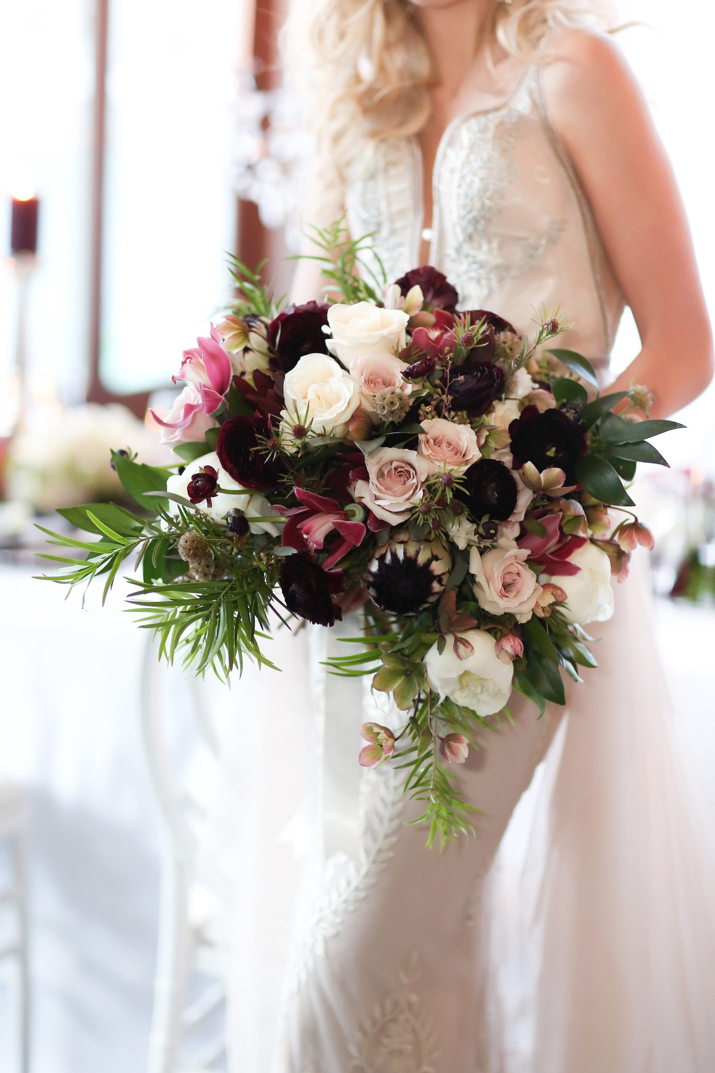 A bridal bouquet, wedding celebration detail