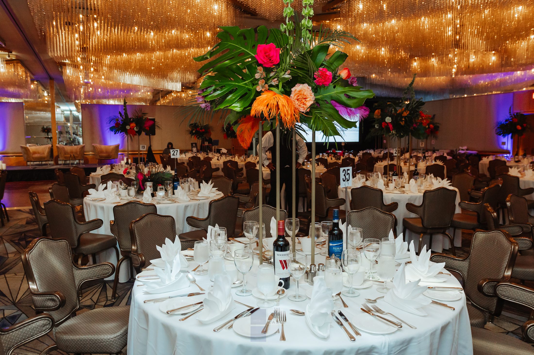 The Pan Pacific ballroom, set for a national gathering.