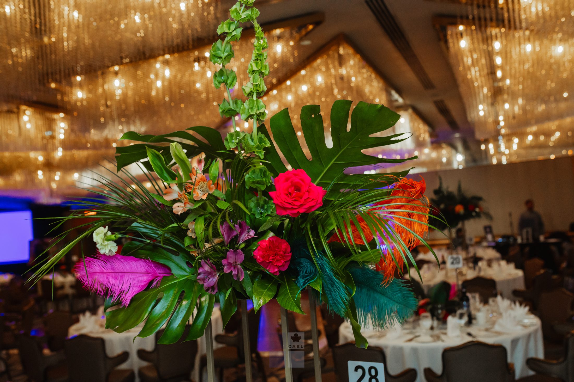 Tablescape and floral detail, gala evening