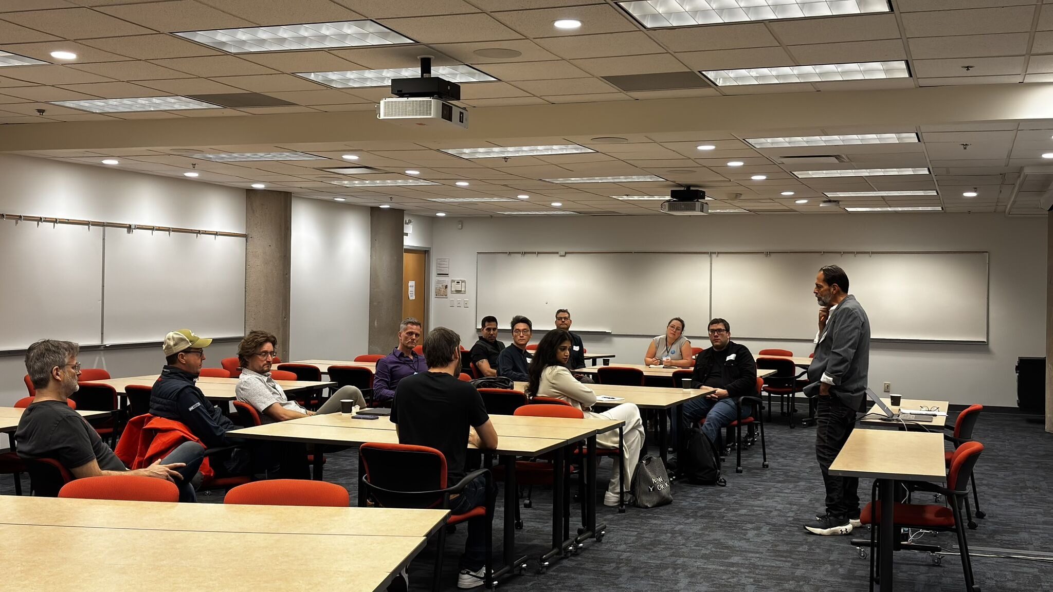 Attendees in a small, peer-led discussion group during the ProductBC Conference.